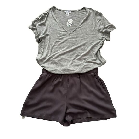 BARNEY'S NEW YORK Women's Romper One Piece Gray MSRP $119 Small Flaw sz S - Picture 1 of 12